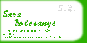 sara molcsanyi business card